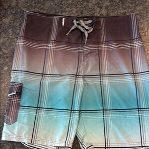 Ocean Current Blue and Gray Board Shorts